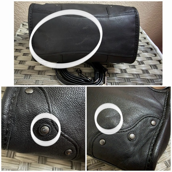 Coach Rhyder Black Leather Small Satchel Crossbody Turnlock Bag w/ Strap 33690 - Picture 14 of 16